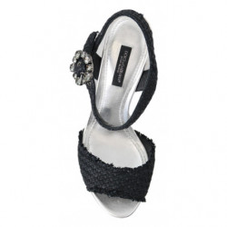 Sandali con luci a LED con cristalli neri - EU36/US5.5