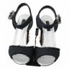 Sandali con luci a LED con cristalli neri - EU36/US5.5