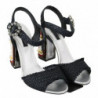 Sandali con luci a LED con cristalli neri - EU36/US5.5