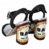Sandali con luci a LED con cristalli neri - EU36/US5.5