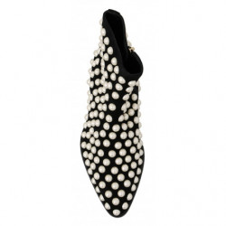 Scarpe stivali con borchie in pelle scamosciata nera - EU39/US8.5