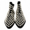 Scarpe stivali con borchie in pelle scamosciata nera - EU39/US8.5