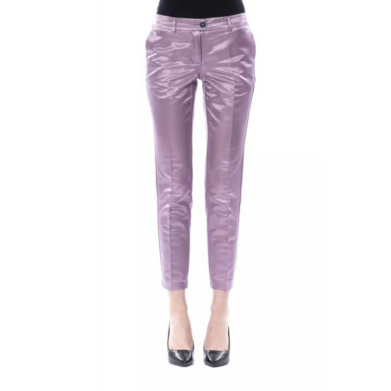 Jeans e pantaloni in cotone viola - W44