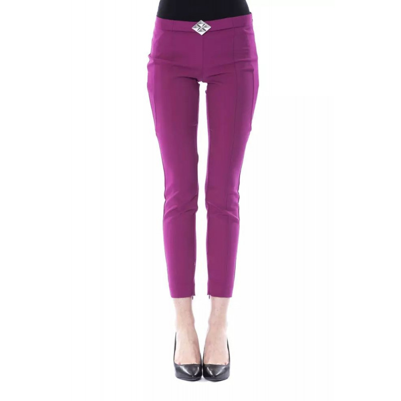 Jeans e pantaloni in poliestere viola - W46