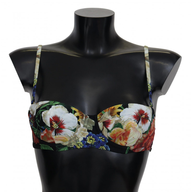 Top bikini da bagno con stampa floreale multicolore - IT1 - XS
