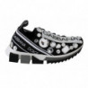 Scarpe sneakers da donna in cristallo bianco nero - EU35/US4.5