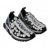 Scarpe sneakers da donna in cristallo bianco nero - EU35/US4.5