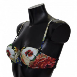 Top bikini da bagno con stampa floreale multicolore - IT1 - XS