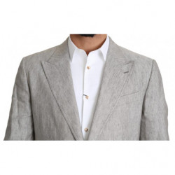 Abito NAPOLI monopetto grigio in lino 2 pezzi - IT50 - L