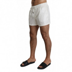 Pantaloncini da bagno da uomo a pois bianchi - IT6- L