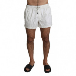 Pantaloncini da bagno da uomo a pois bianchi - IT6- L