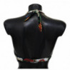 Top bikini da bagno in nylon con stampa floreale nera - IT1 - XS
