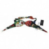 Top bikini da bagno in nylon con stampa floreale nera - IT1 - XS