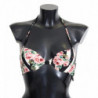 Top bikini da bagno con stampa rosa a righe multicolori - IT1 - XS