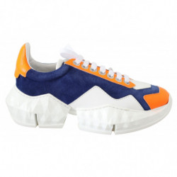 Sneaker in pelle blu...