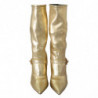 Scarpe con stivaletti e calzini con strass dorati - EU39/US8.5