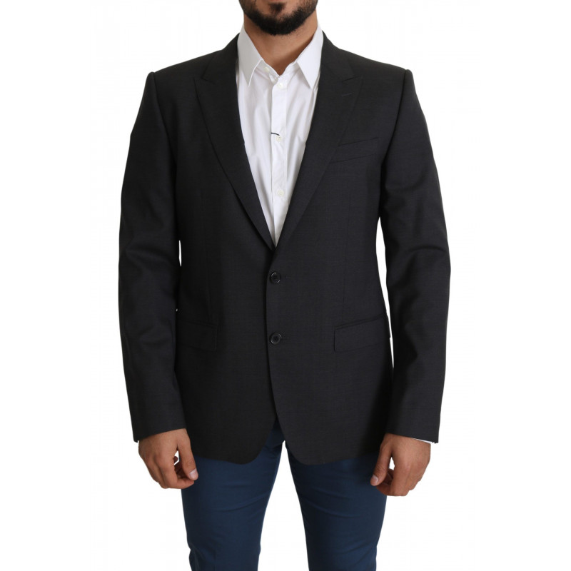 Blazer cappotto monopetto in lana grigia - IT52 - XL