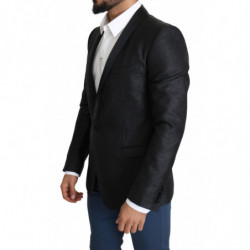 Blazer ORO monopetto jacquard nero - IT50 - L