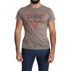 T-shirt casual traforata da...