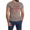 T-shirt casual traforata da uomo stampa logo elasticizzato cotone m