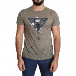 T-shirt casual traforata da...