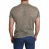 T-shirt casual traforata da uomo stampa logo elasticizzato cotone m