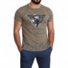 T-shirt casual traforata da uomo stampa logo elasticizzato cotone m