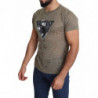 T-shirt casual traforata da uomo stampa logo elasticizzato cotone m