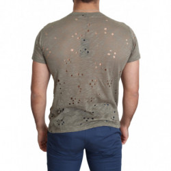 T-shirt casual traforata da uomo stampa logo elasticizzato cotone m
