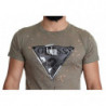 T-shirt casual traforata da uomo stampa logo elasticizzato cotone m