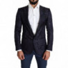 Cappotto MARTINI in seta jacquard floreale blu - IT44 - XS
