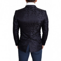 Cappotto MARTINI in seta jacquard floreale blu - IT44 - XS