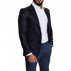 Cappotto MARTINI in seta jacquard floreale blu - IT44 - XS