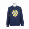 Maglione in cotone blu - XXL