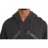 Maglione grigio pistola cuore cristallo rosso cappuccio - IT48 - M
