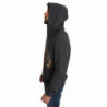 Maglione grigio pistola cuore cristallo rosso cappuccio - IT48 - M