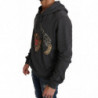 Maglione grigio pistola cuore cristallo rosso cappuccio - IT50 - L