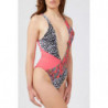 Costume da bagno in poliestere fucsia - S