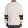 Maglione top pullover chitarra paillettes jazz bianco - IT50 - L