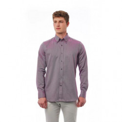 Camicia in cotone bordeaux...