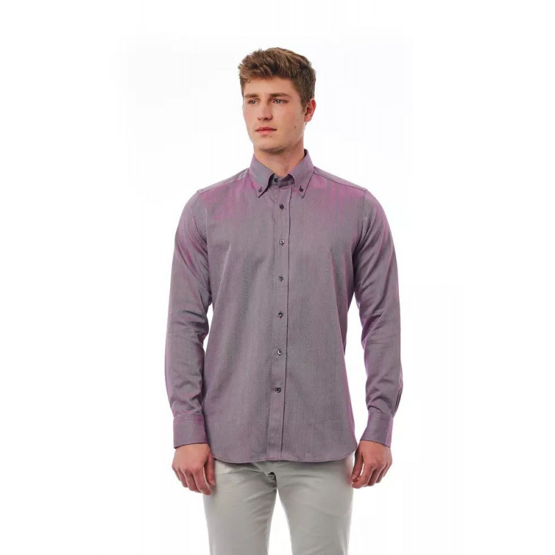 Camicia in cotone bordeaux - 4XL