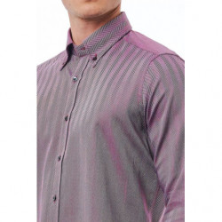 Camicia in cotone bordeaux - 4XL