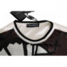 Maglione top pullover chitarra paillettes jazz bianco - IT50 - L