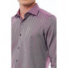 Camicia in cotone bordeaux - L