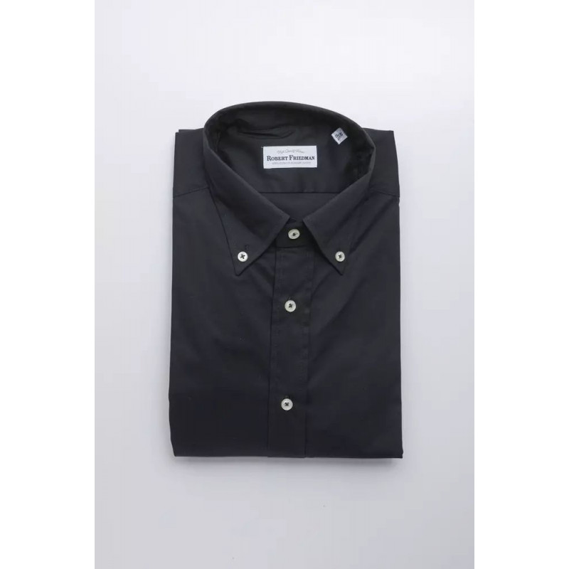 Camicia in cotone nero - XL