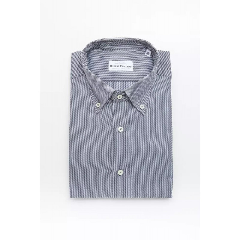 Camicia in cotone blu - L