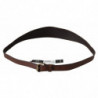 Fibbia metallo dorato rustico pelle marrone larga scura - 100 CM /