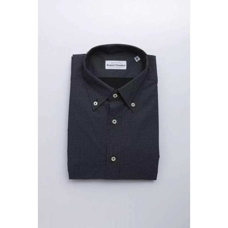 Camicia in cotone nero - XL