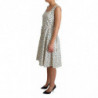 Abito a trapezio in cotone punteggiato beige - IT40-S