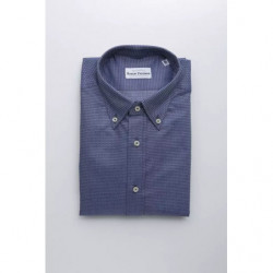 Camicia in cotone blu - 4XL